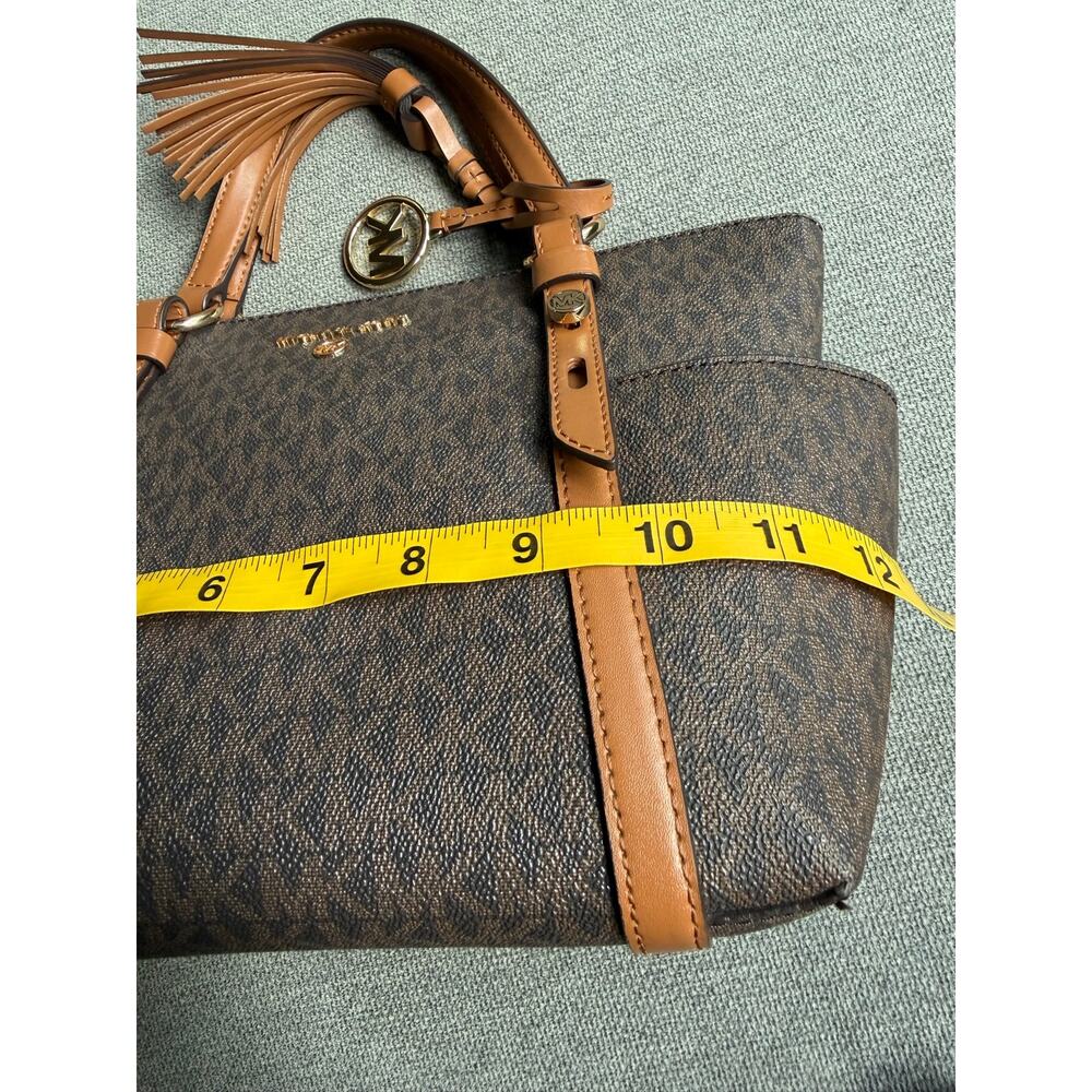 Michael Kors Sullivan Small Logo Top-Zip Tote Bag Logo-print Leather Canvas - Picture 11 of 16